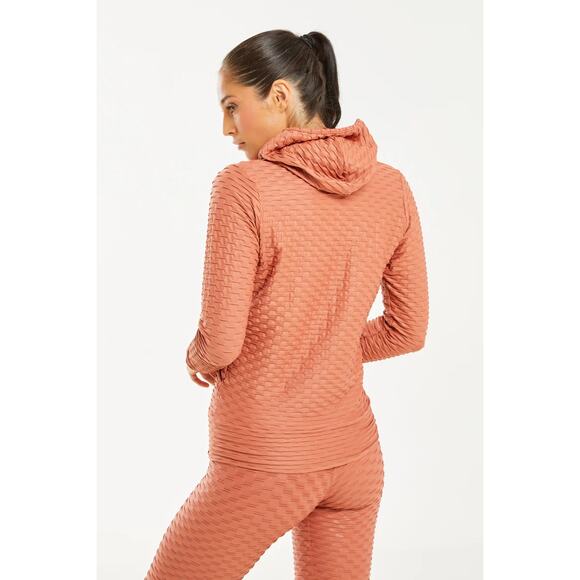 Booty by Brabants Chrome Full Zip Hoodie Jacket & Leggings Workout Set Orange - Picture 2 of 11